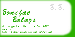 bonifac balazs business card